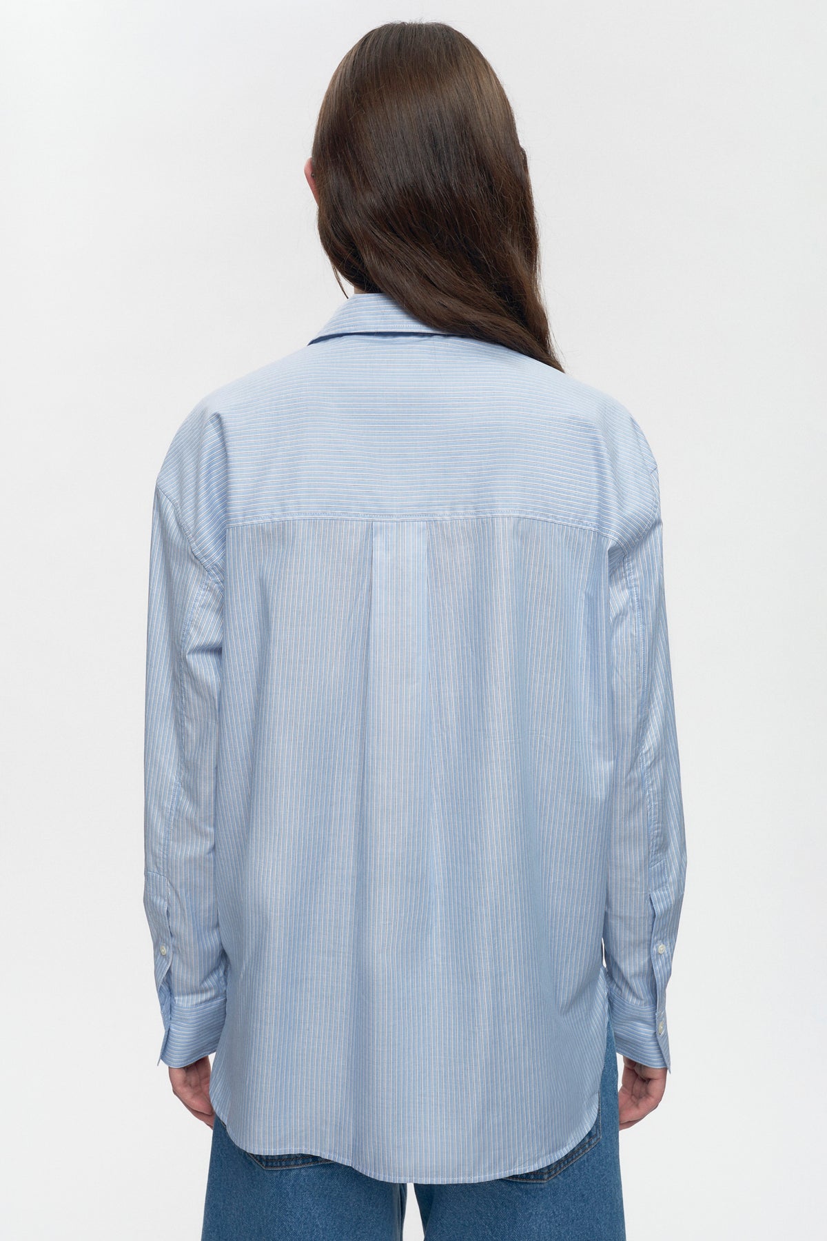 Women's Merire Striped Shirt in Blue Stripe