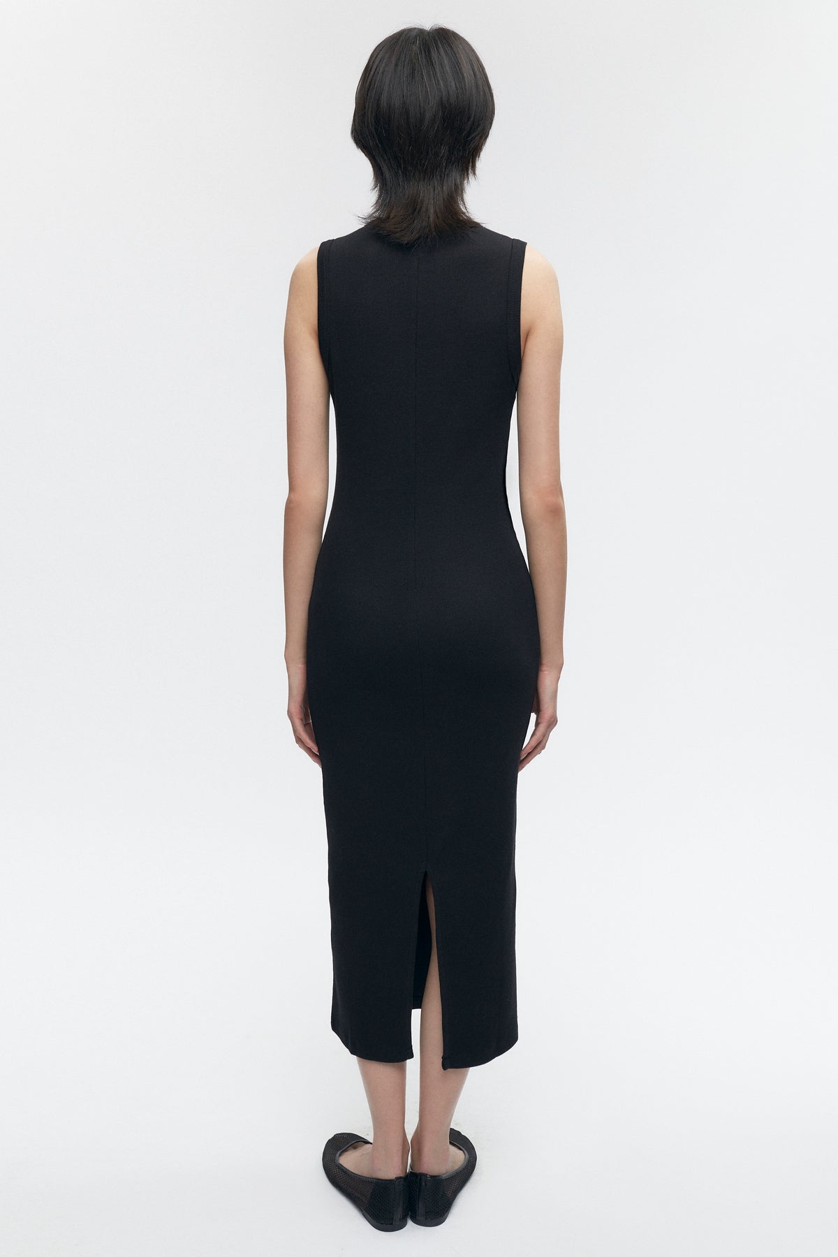 Women's Midi Racer Dress in Black
