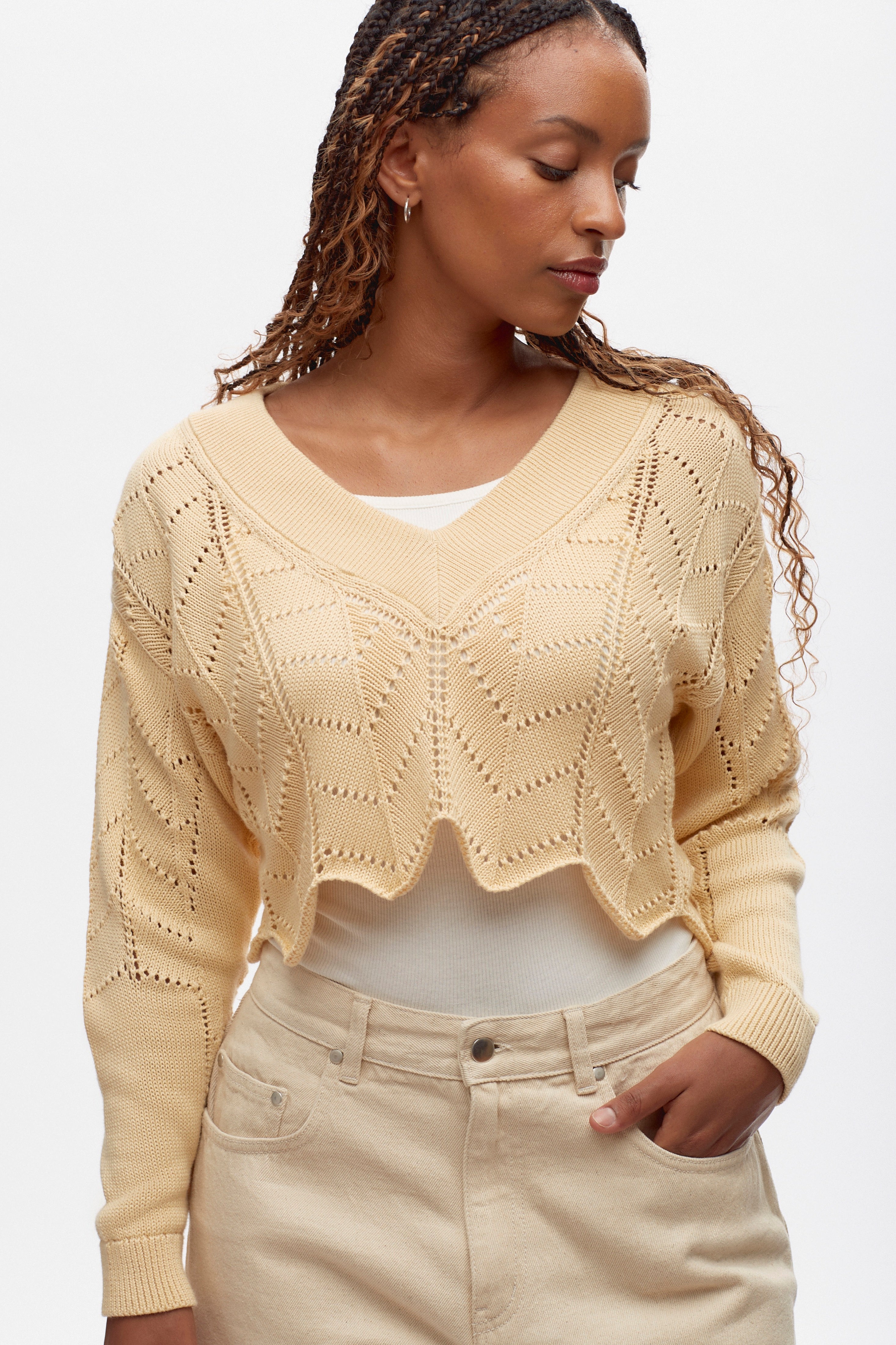 Pull Omri pour femme en beurre