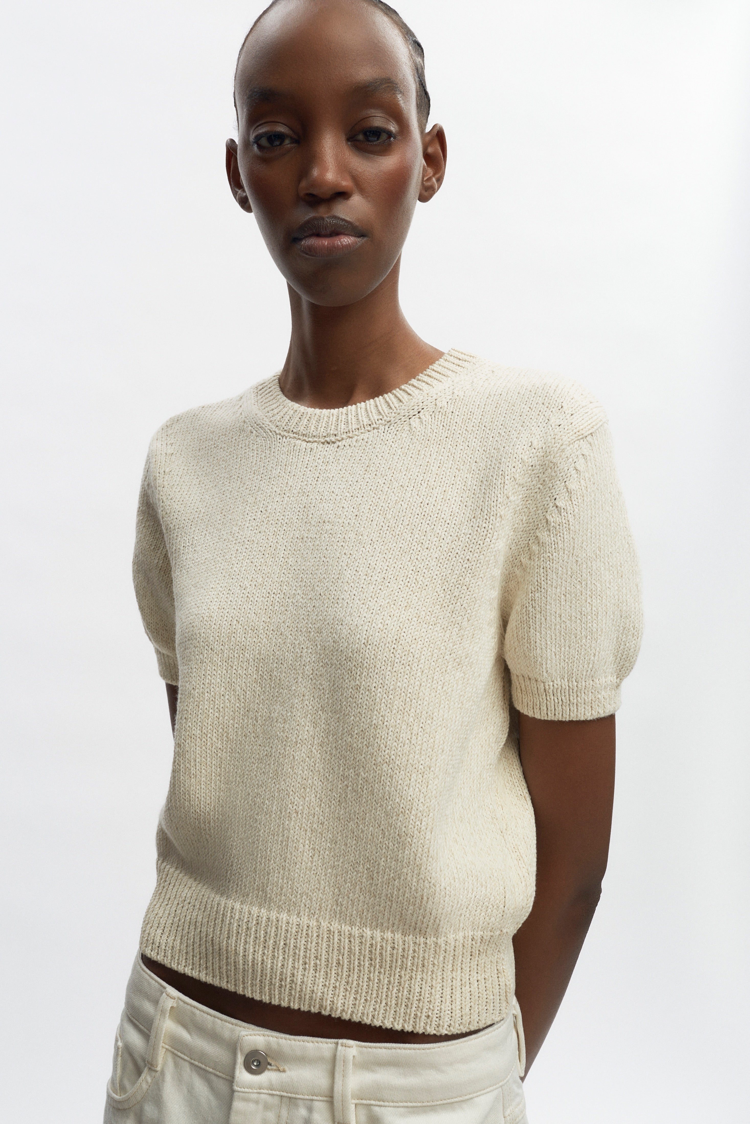 Women's Orman Knit Crew in Natural Mix
