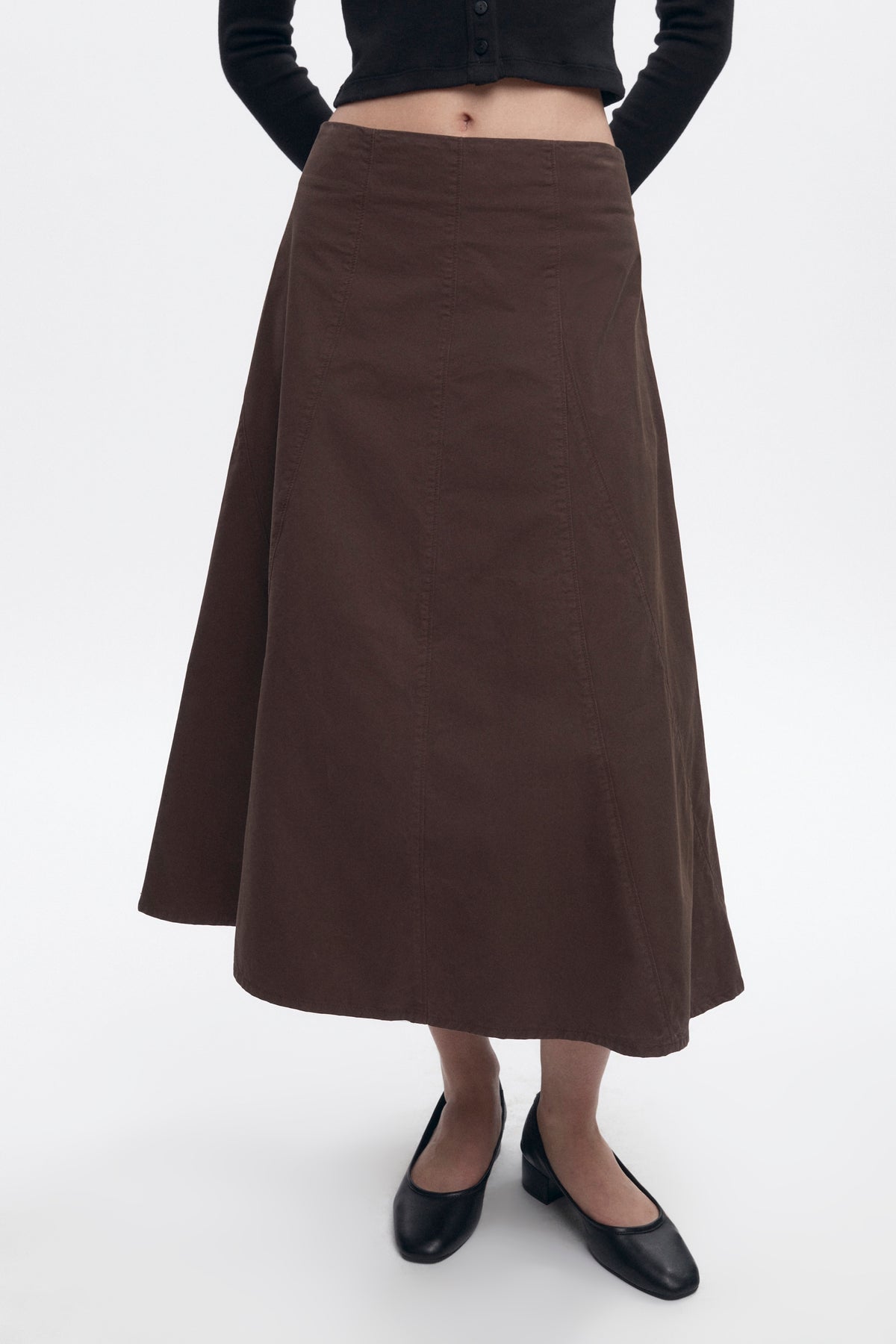 Jupe Paper Touch pour femme en graine de café
