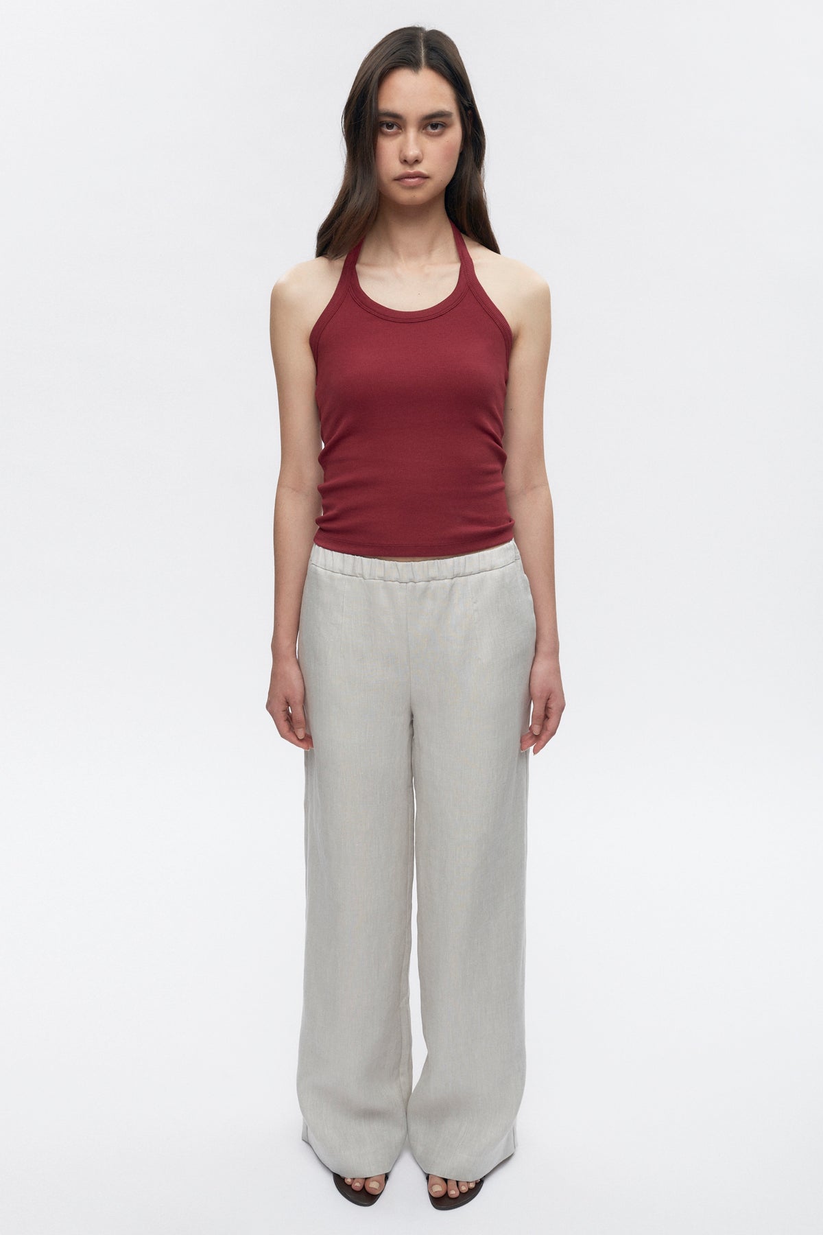 Women's Persea Linen Pull On Pants in Natural