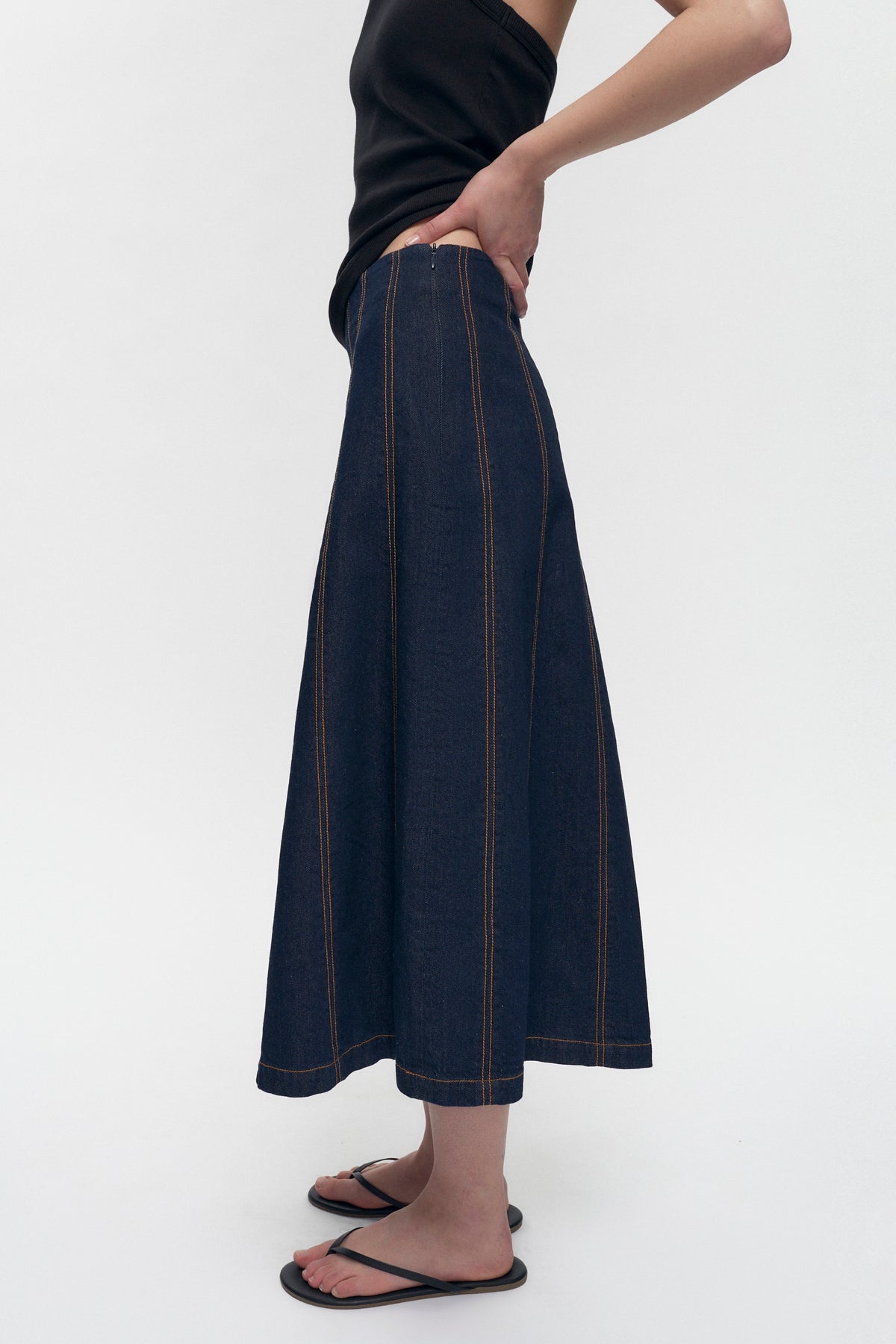 Women's Radio Skirt in Midnight Wash