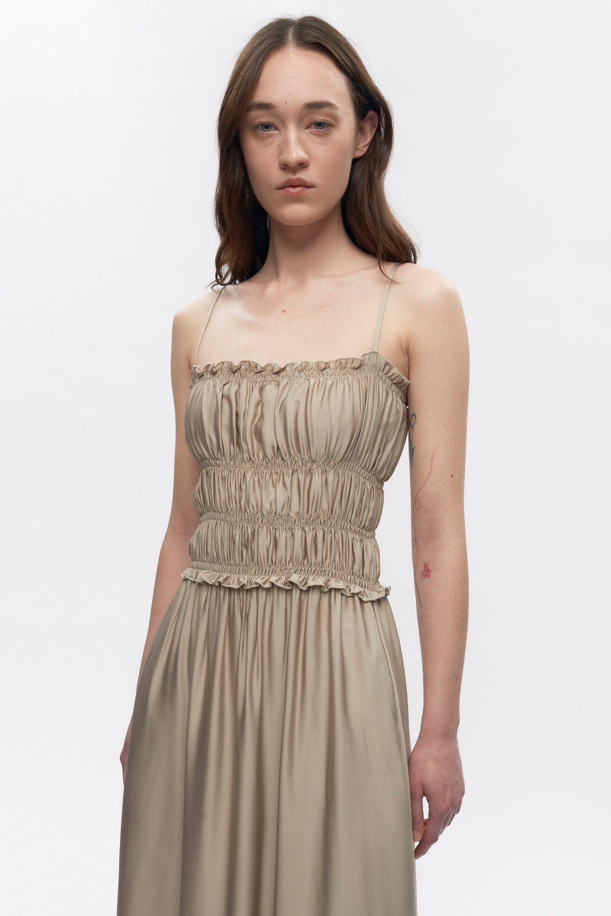 Robe à volants pour femmes en fog