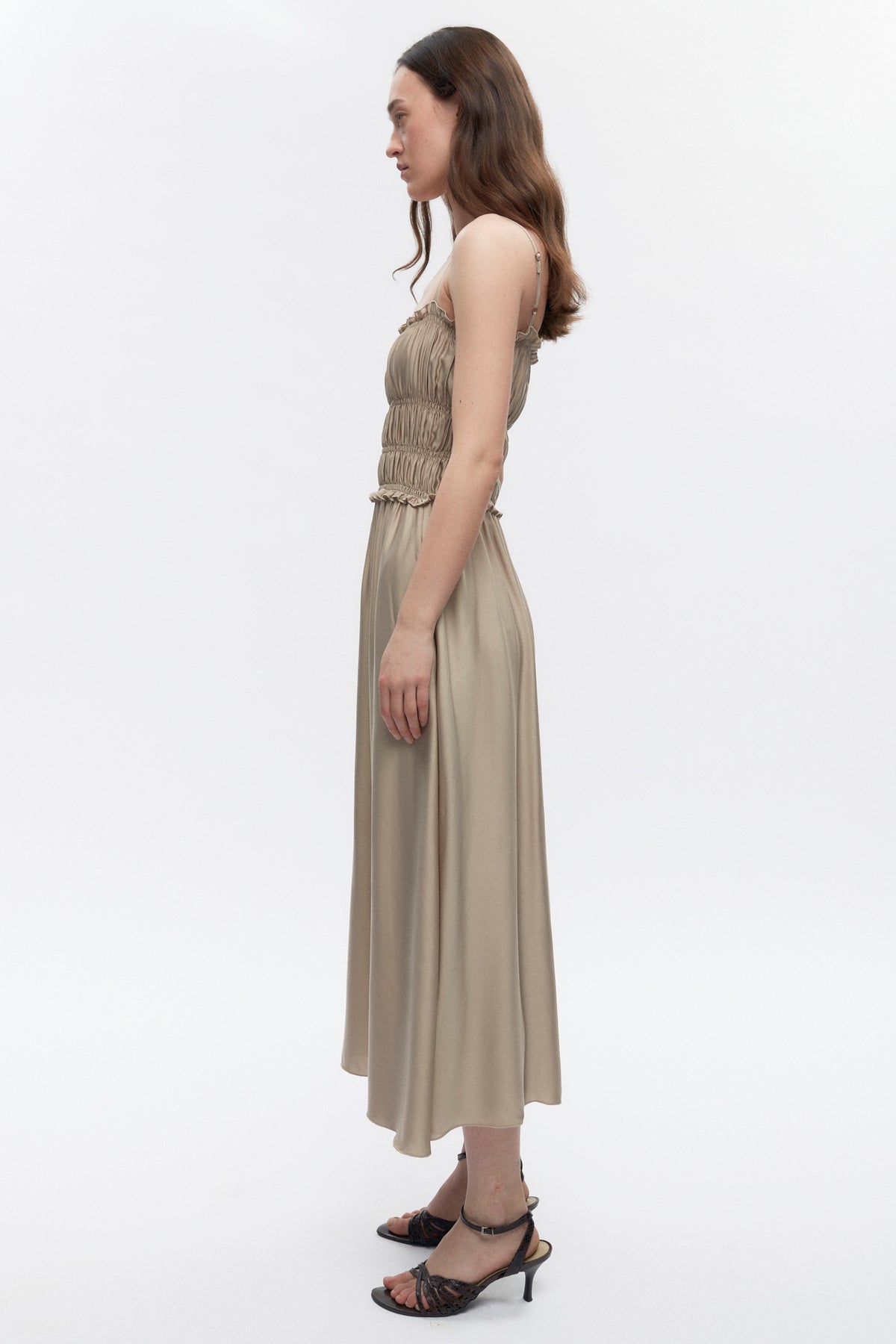 Robe à volants pour femmes en fog