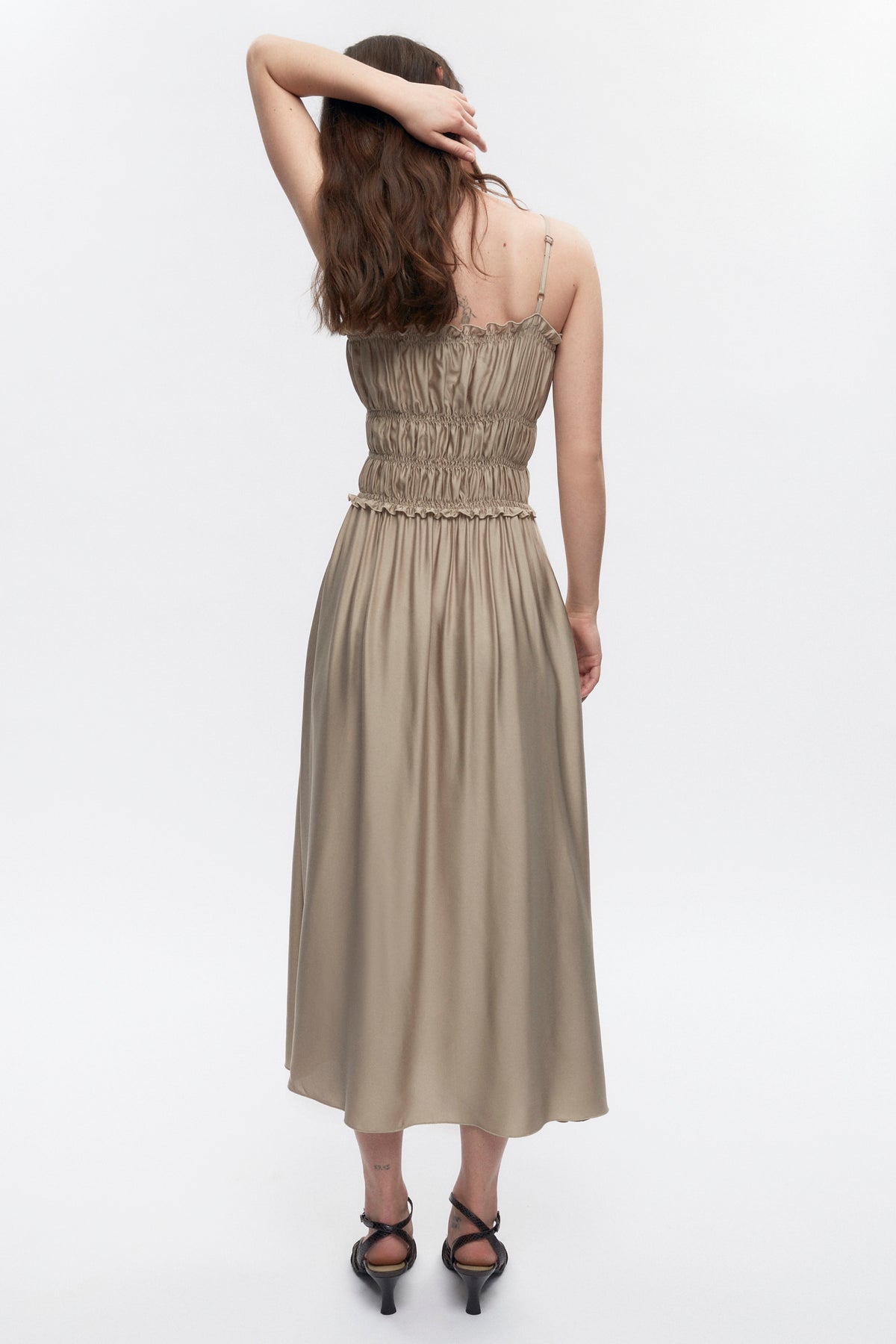 Robe à volants pour femmes en fog