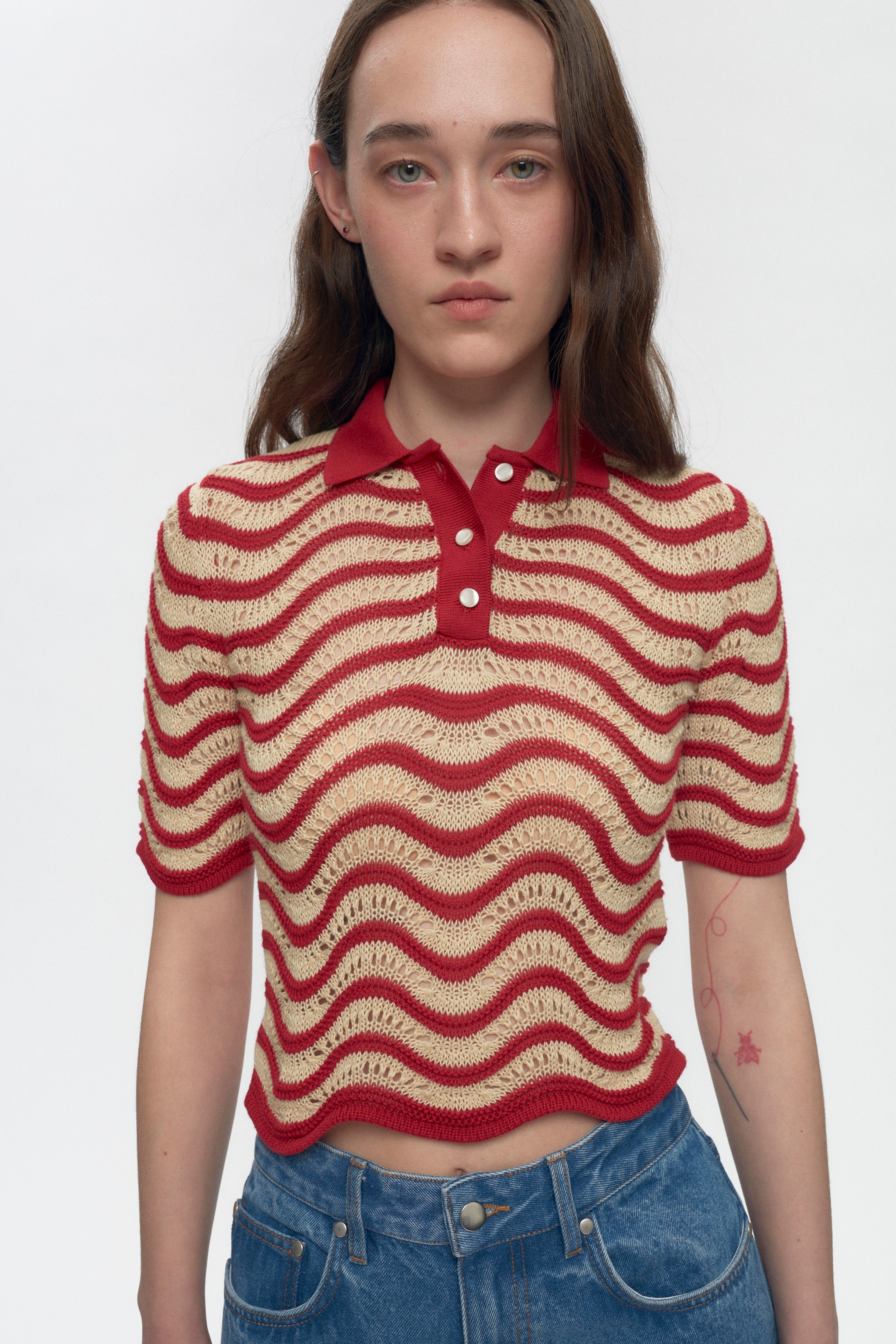 Women's Sabah Polo in Jester Red/Natural