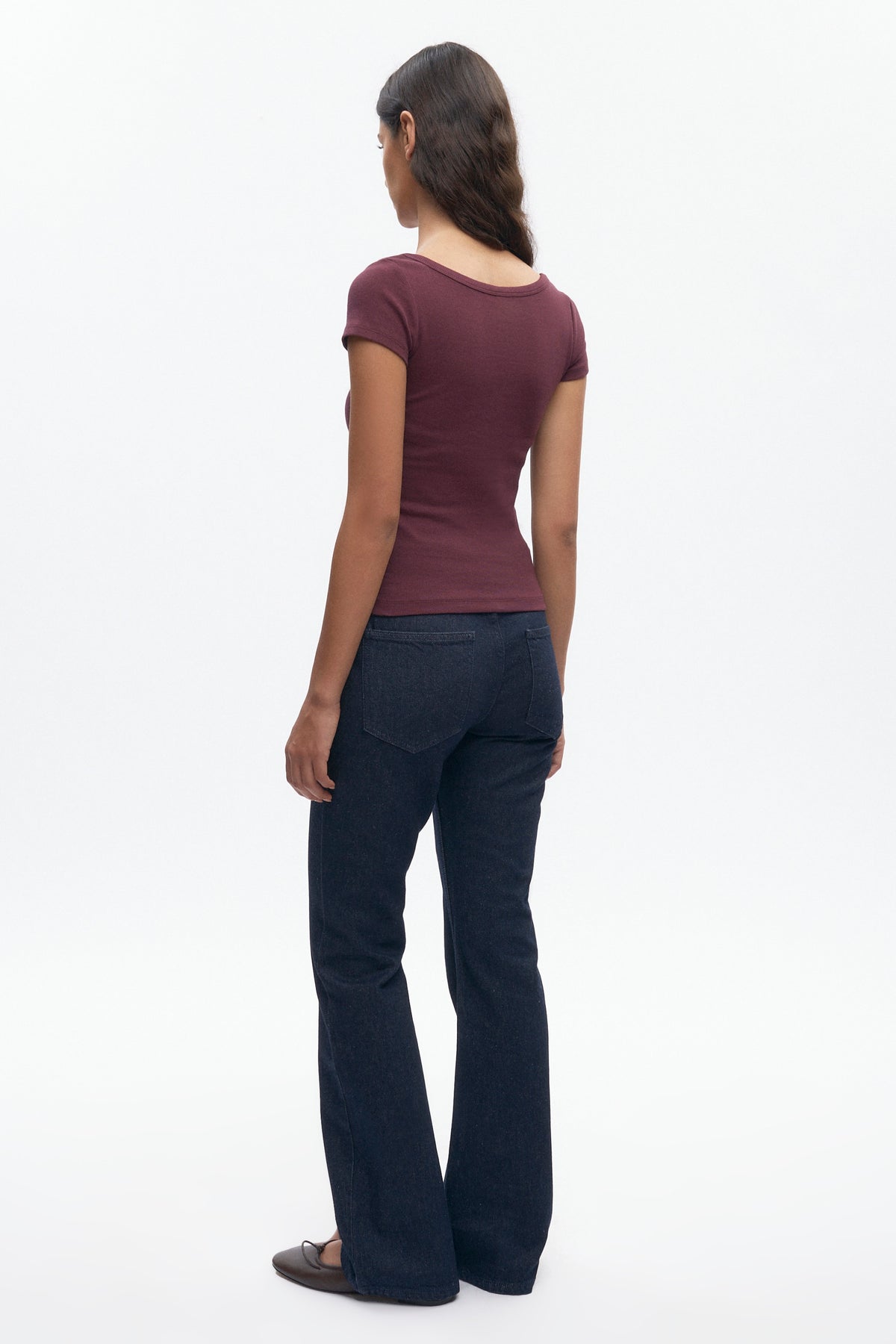 Women's Scoop Tee in Plum