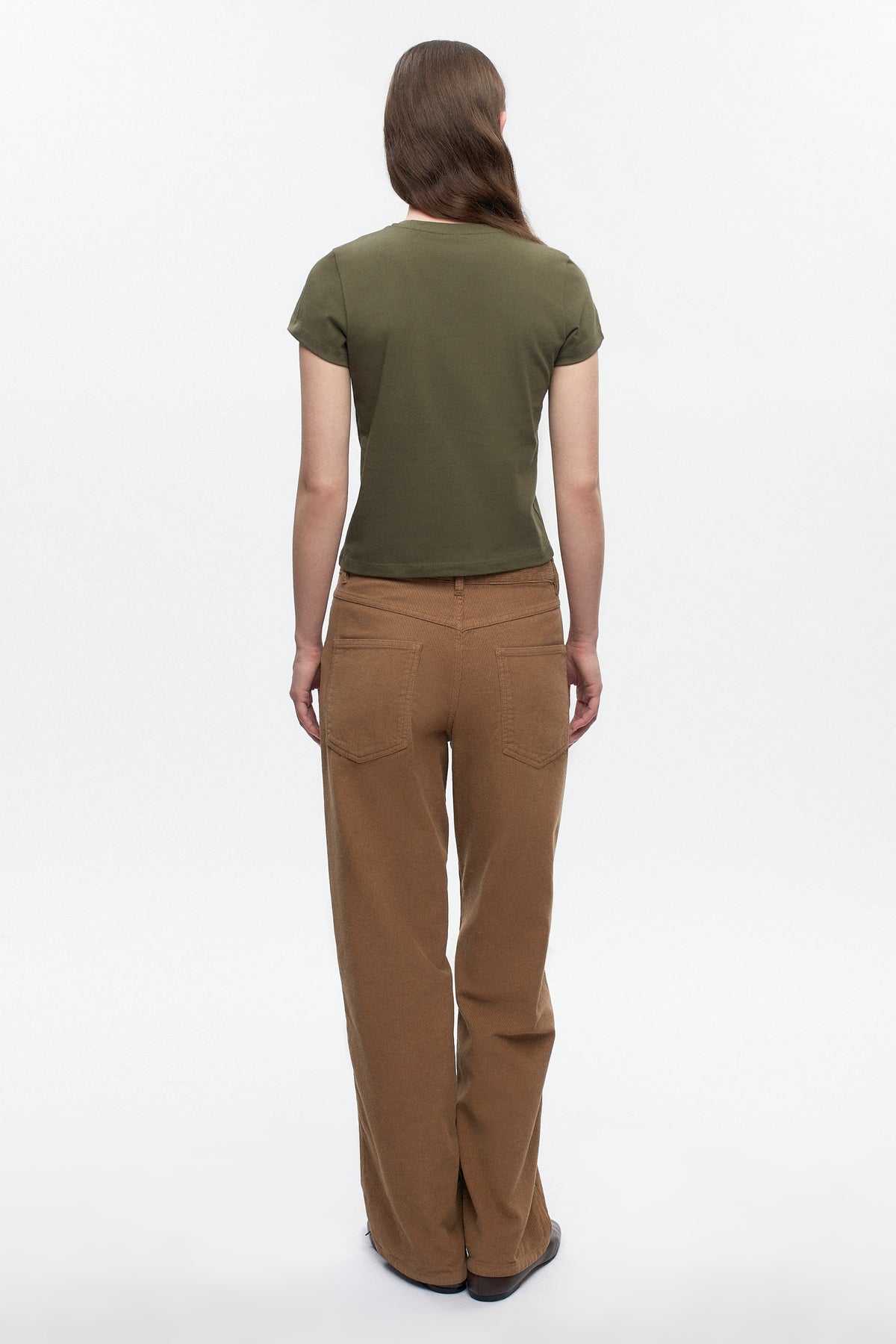 Women's Shrunken Tee in Olive