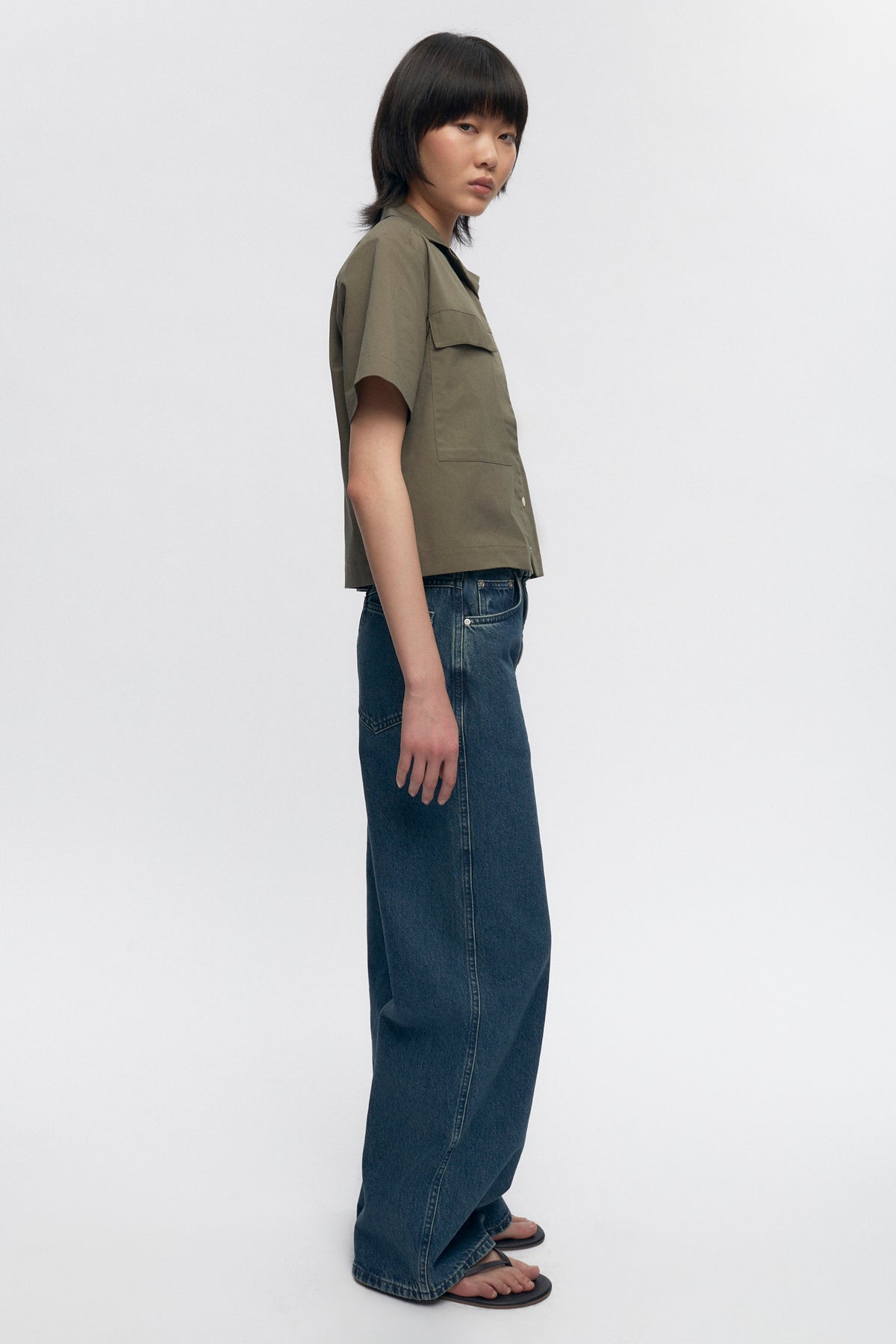 Chemise utilitaire pour femmes en olive