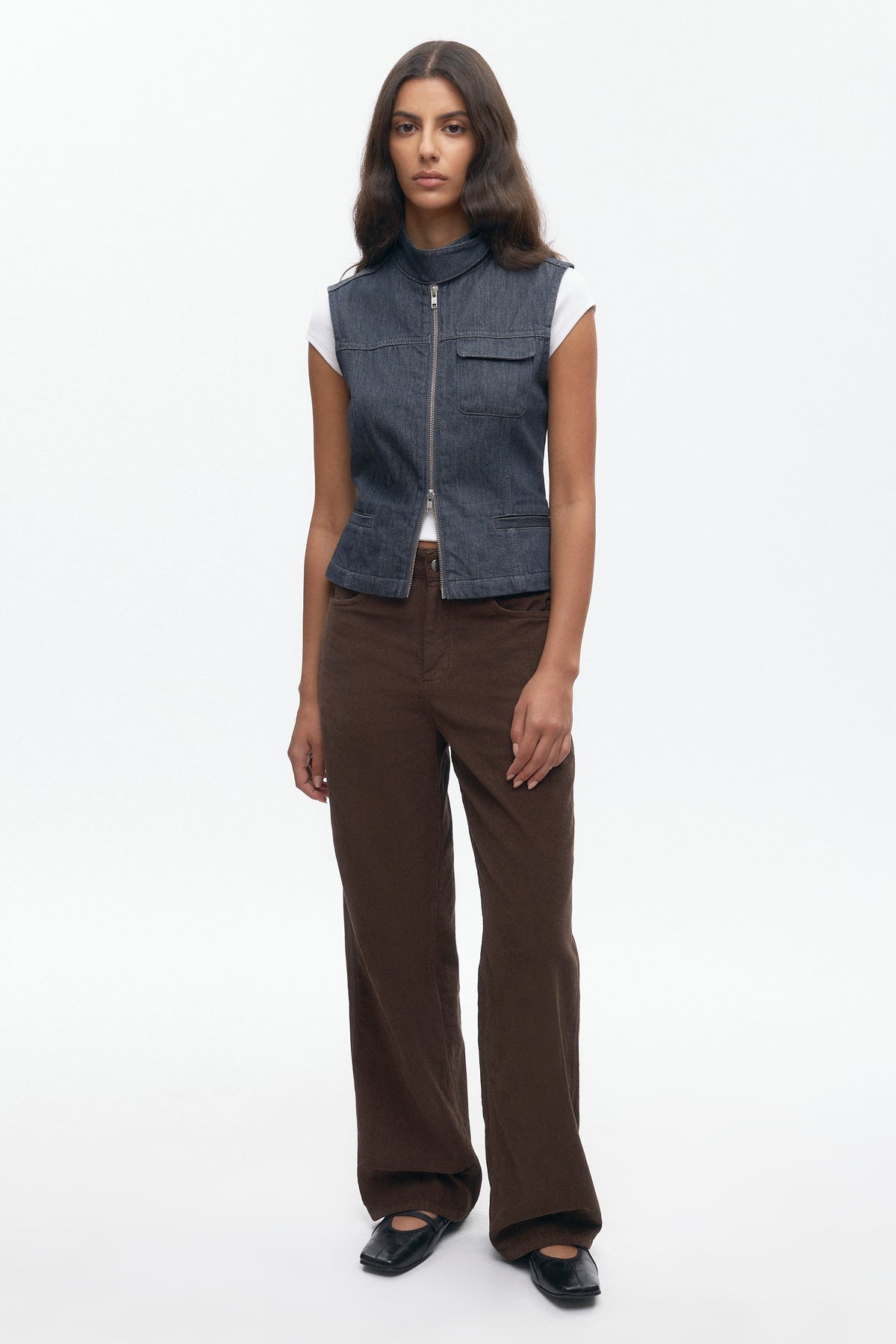 Women's Utility Vest in Grey