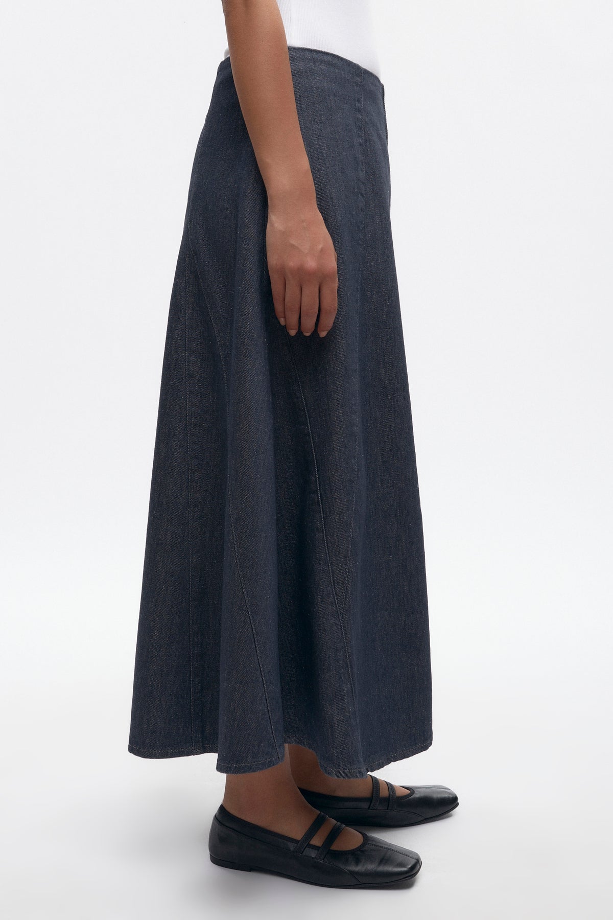 Jupe en denim Wave pour femme en gris