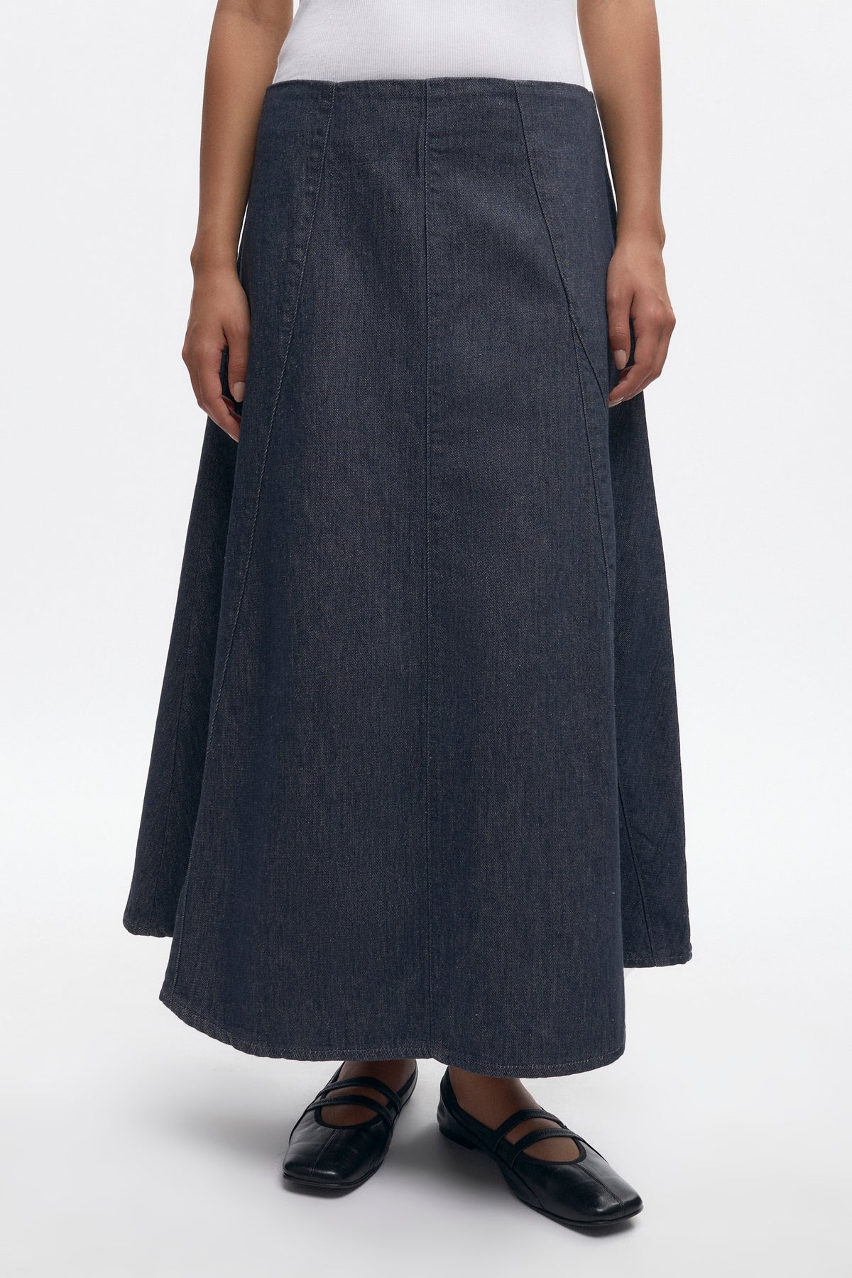 Jupe en denim Wave pour femme en gris