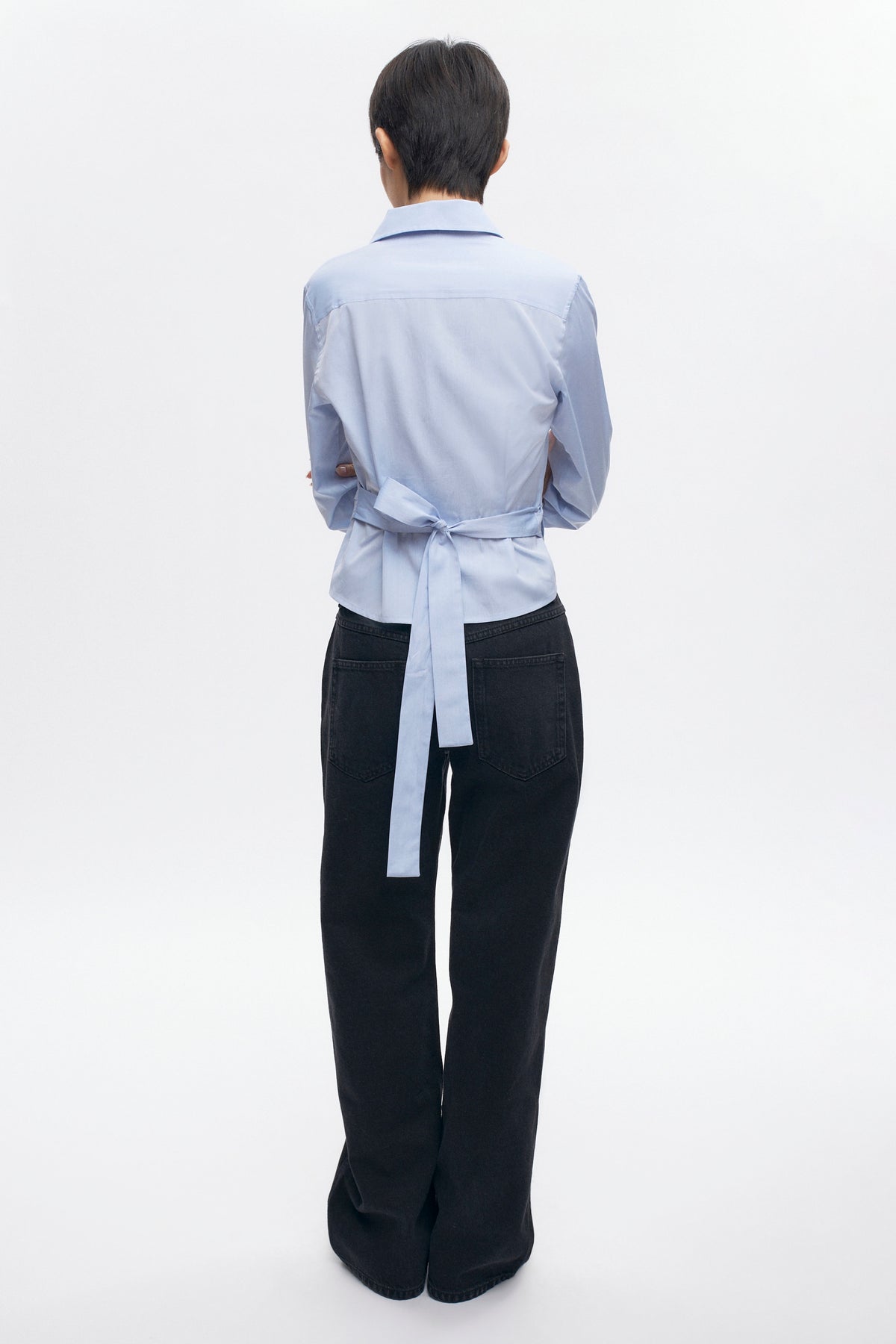 Chemise cache-cœur pour femme en air