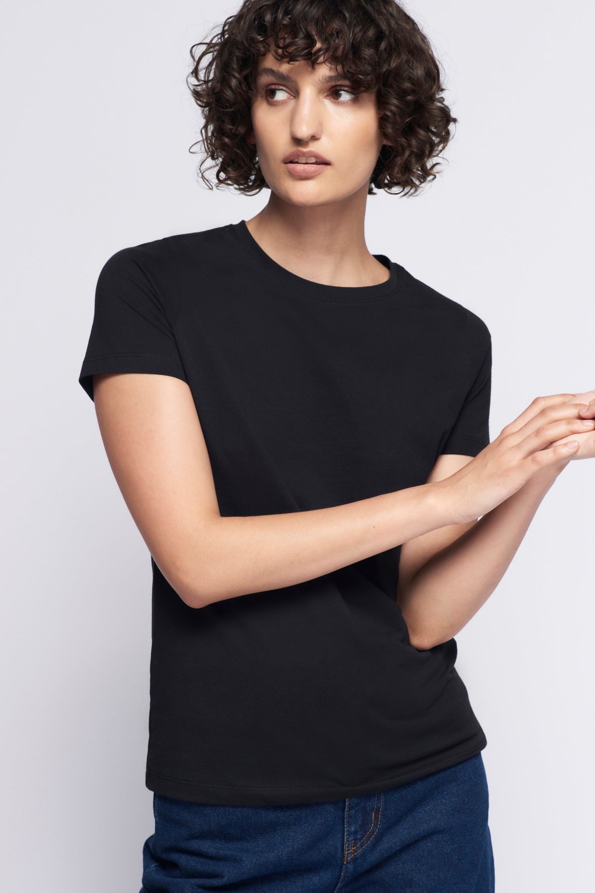 Women's Essential Crew in Black
