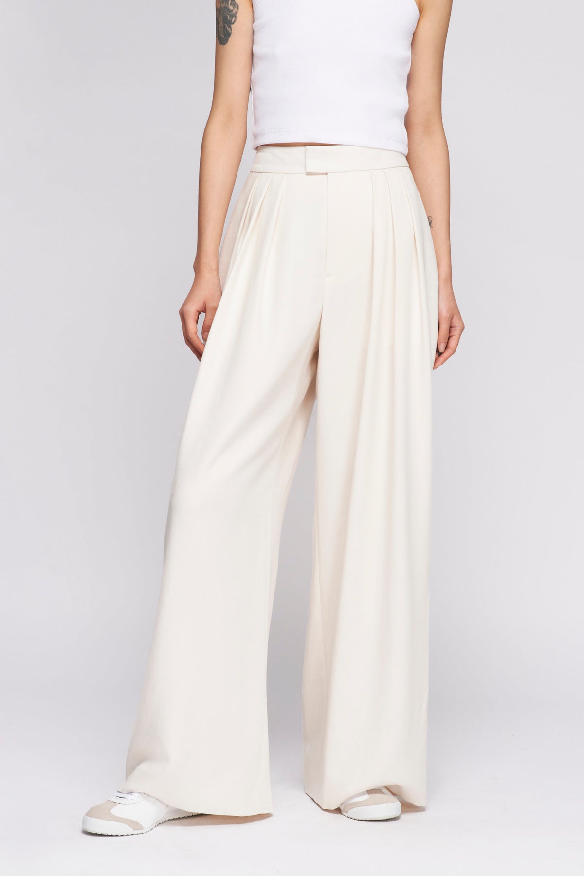 Pantalon Plaza pour Femme en Albâtre