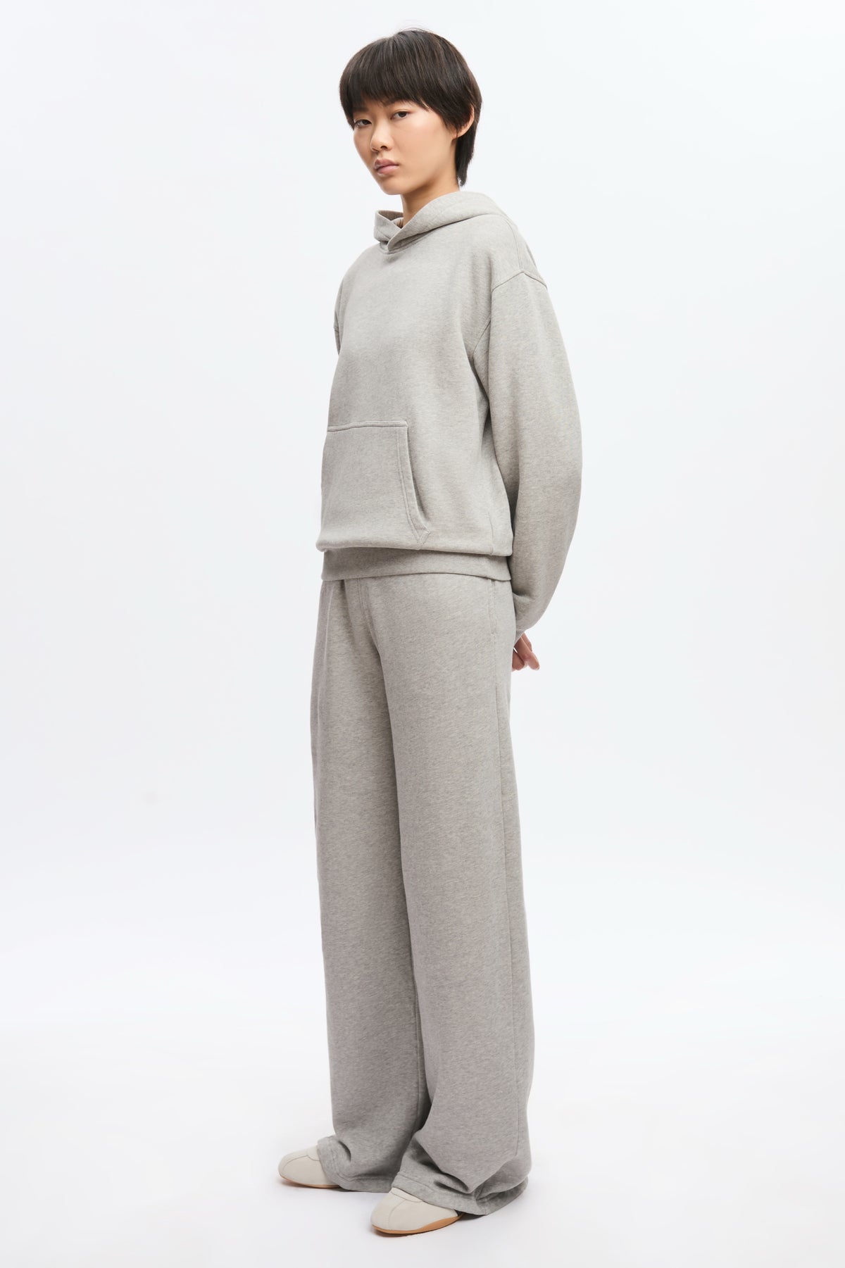 Women's Essential Hoodie in Heather Grey