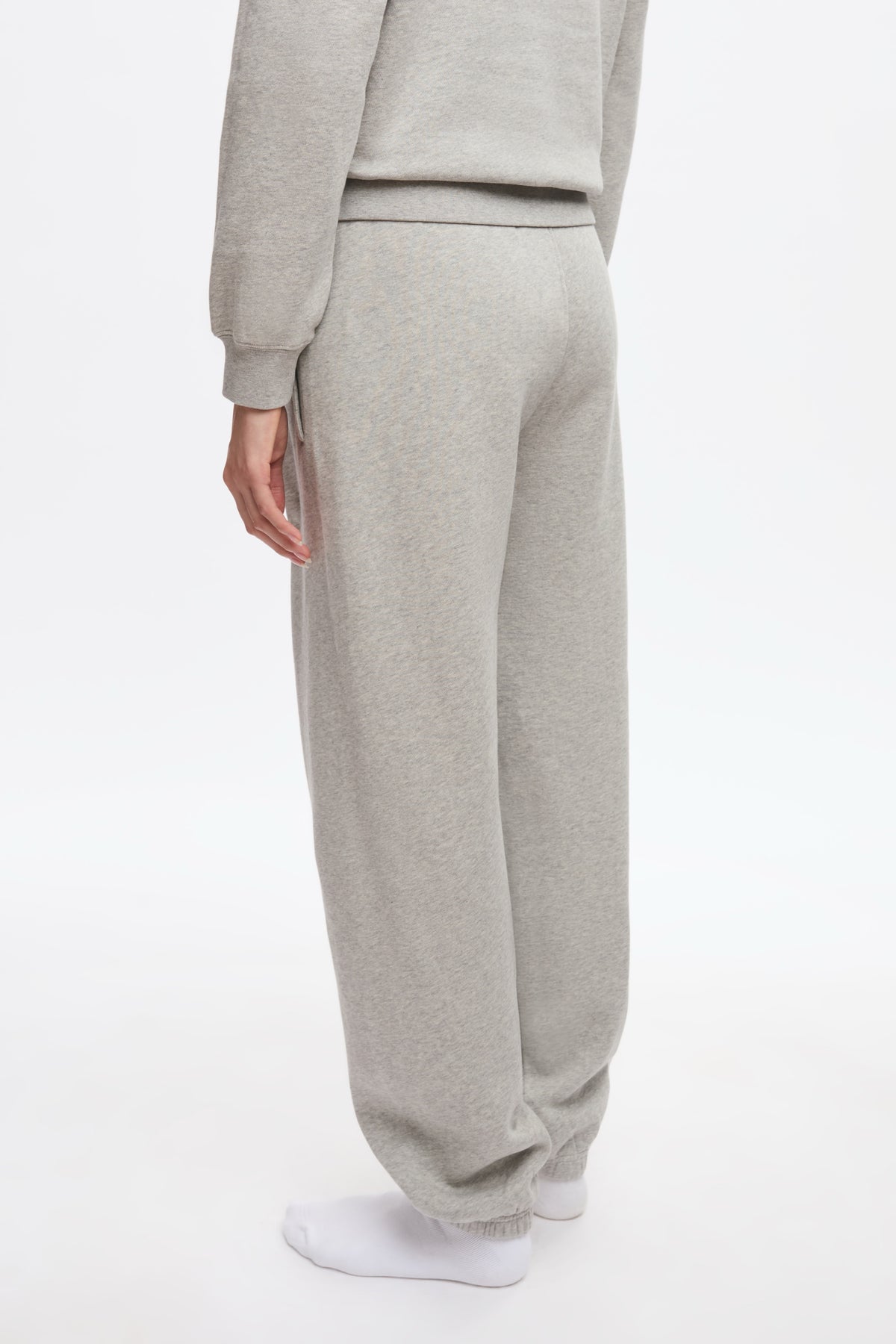 Pantalon de survêtement essentiel pour femme en gris chiné